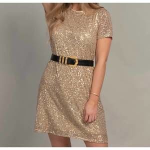 NEW HANNAH & GRACIE moonlight sequin dress in gold